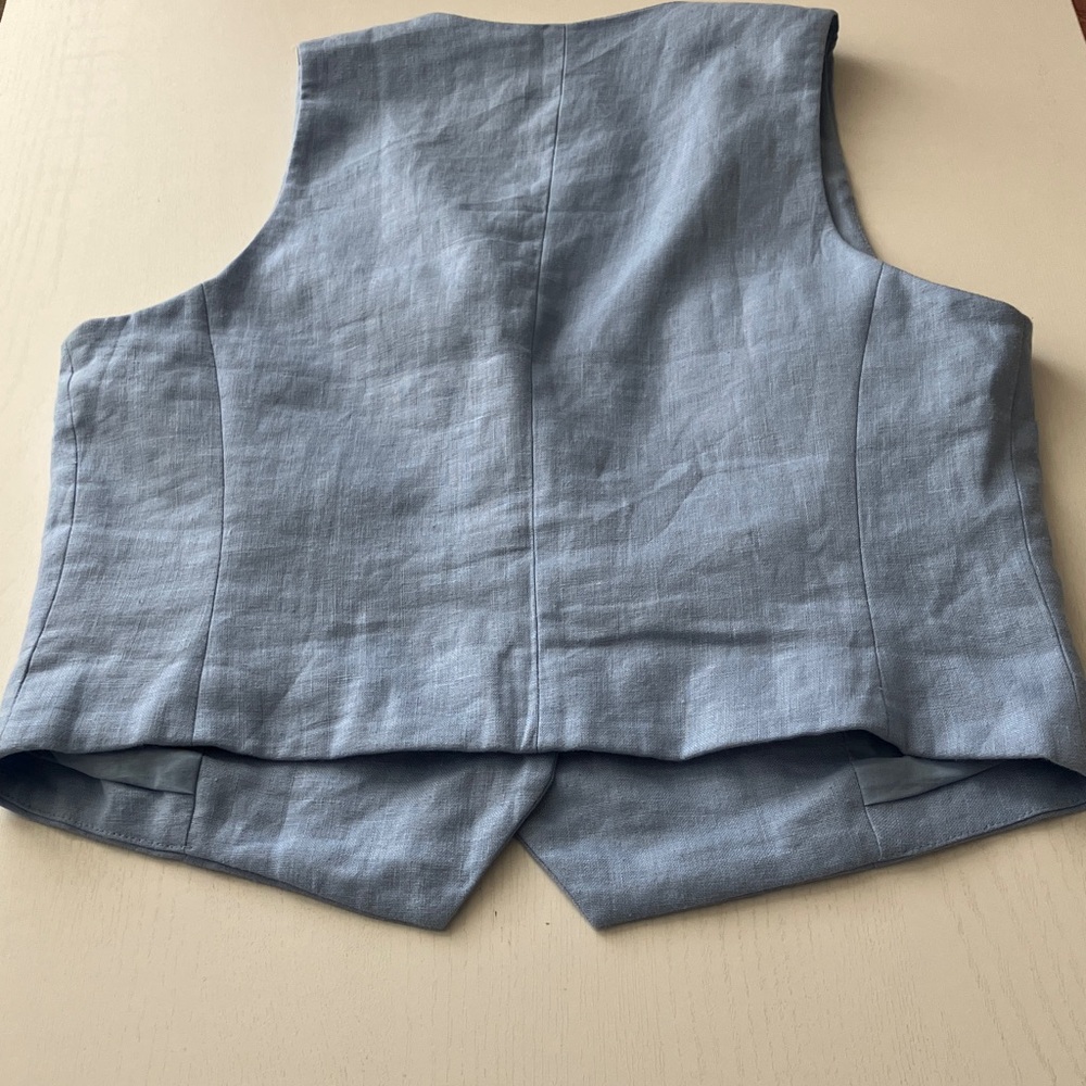 Mango Linen Suit Vest (Size Medium) NWT - Picture 8 of 10